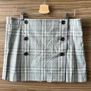 Burberry grey Novacheck wrap-around Skirt